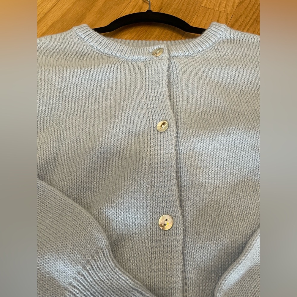 Button Down Knitwear Cardigan Women sweater blue - Picture 4 of 8